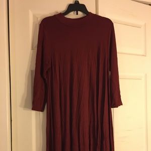 Red Fall Shirt Dress.